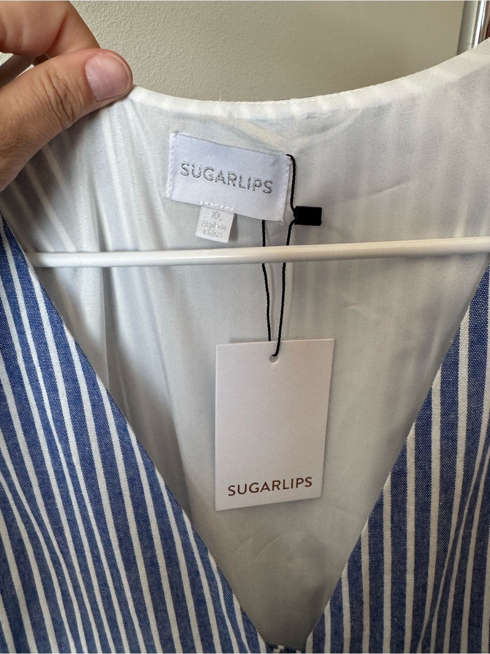 Sugarlips Sandy Striped Evianna Flutter Maxi Dress Size XL new with tags - Picture 6 of 10